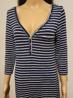 Lilly Pulitzer Navy and White Striped Midi Dress